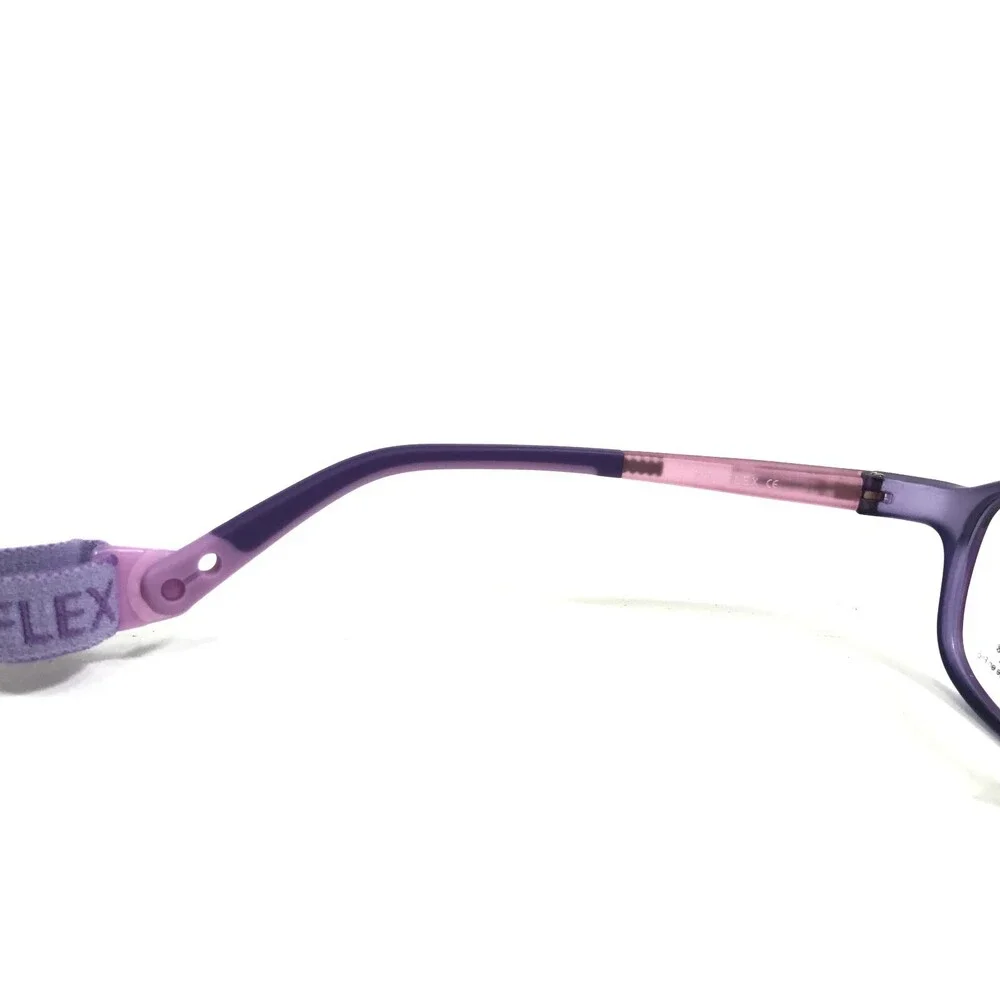 Miraflex Kids Goggles Eyeglasses Frames ELKI Purple Square Full Rim 41-16-113